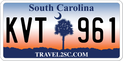 SC license plate KVT961