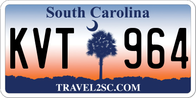 SC license plate KVT964