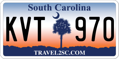 SC license plate KVT970