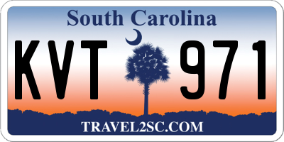 SC license plate KVT971