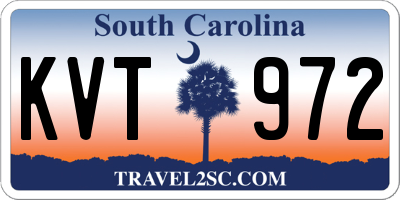 SC license plate KVT972