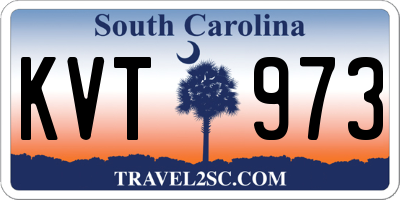 SC license plate KVT973