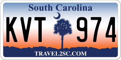 SC license plate KVT974