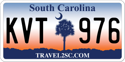 SC license plate KVT976