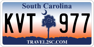 SC license plate KVT977