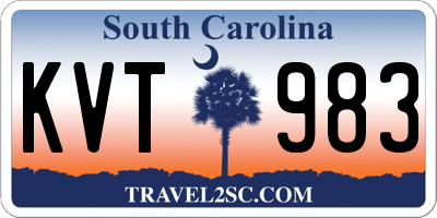 SC license plate KVT983