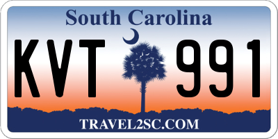 SC license plate KVT991