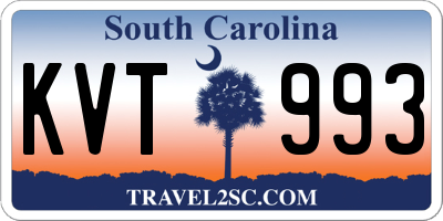 SC license plate KVT993