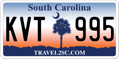SC license plate KVT995