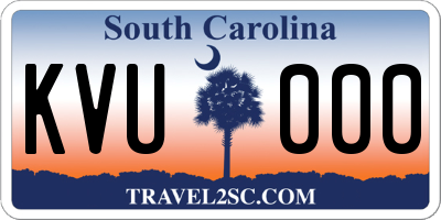 SC license plate KVU000