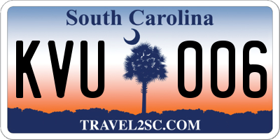 SC license plate KVU006