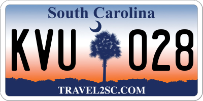 SC license plate KVU028
