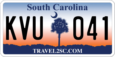 SC license plate KVU041