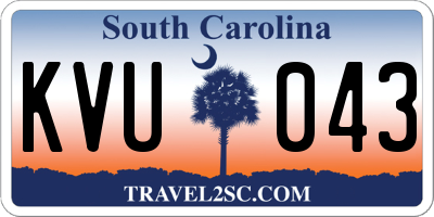 SC license plate KVU043
