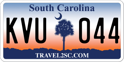 SC license plate KVU044