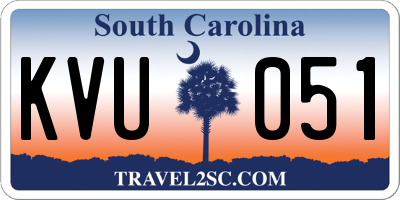 SC license plate KVU051