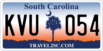 SC license plate KVU054