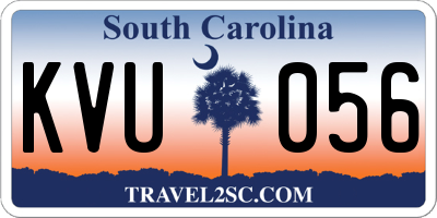 SC license plate KVU056