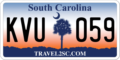 SC license plate KVU059