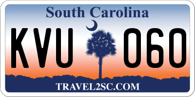 SC license plate KVU060