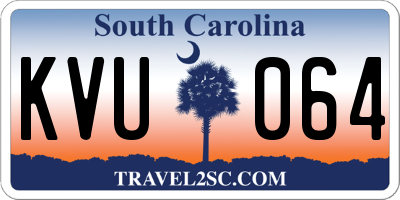 SC license plate KVU064