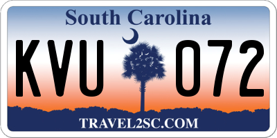 SC license plate KVU072