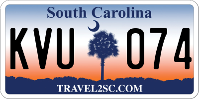 SC license plate KVU074