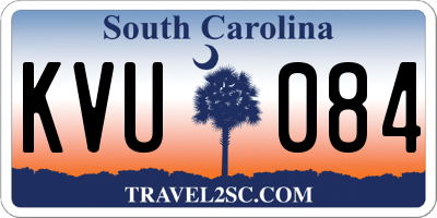 SC license plate KVU084