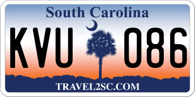 SC license plate KVU086