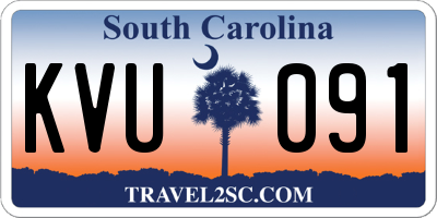 SC license plate KVU091