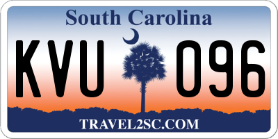 SC license plate KVU096