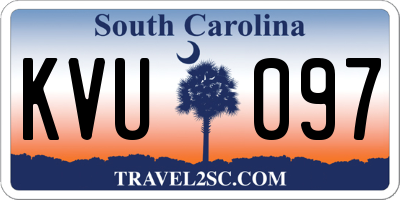 SC license plate KVU097