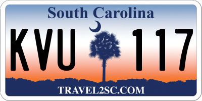 SC license plate KVU117