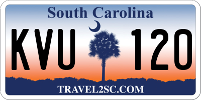 SC license plate KVU120