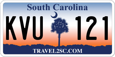 SC license plate KVU121