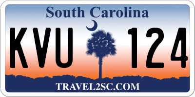 SC license plate KVU124