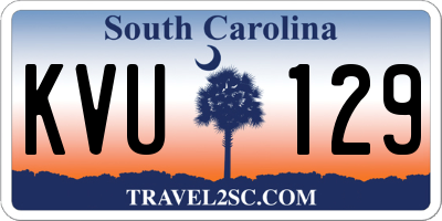 SC license plate KVU129