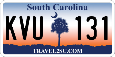 SC license plate KVU131