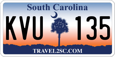 SC license plate KVU135
