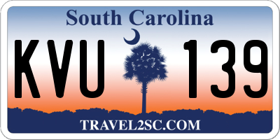 SC license plate KVU139