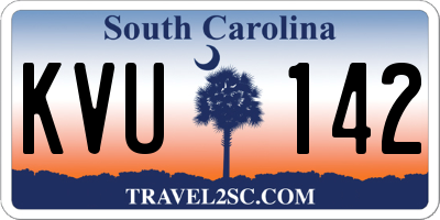 SC license plate KVU142