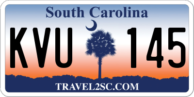 SC license plate KVU145