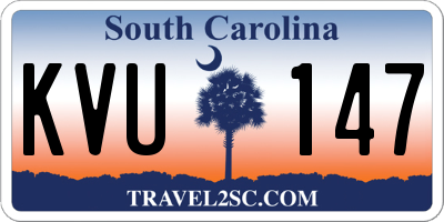 SC license plate KVU147