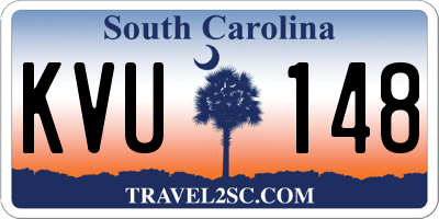 SC license plate KVU148