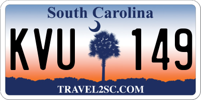SC license plate KVU149