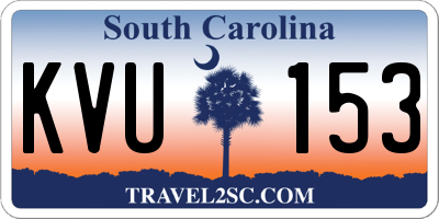 SC license plate KVU153