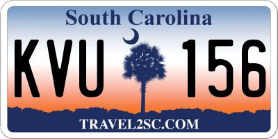 SC license plate KVU156