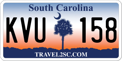 SC license plate KVU158
