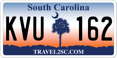 SC license plate KVU162