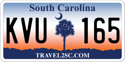 SC license plate KVU165
